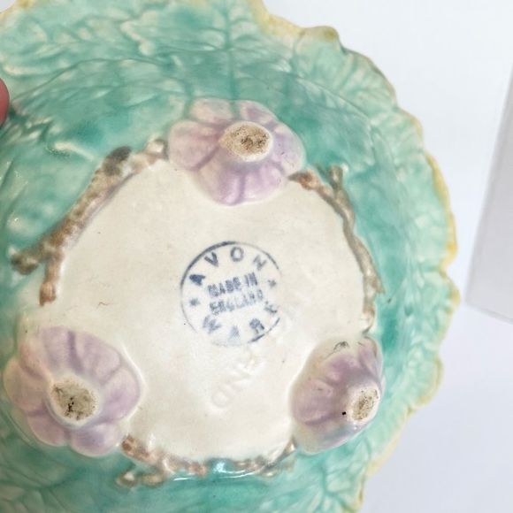 Antique Ceramic Avon Ware England Pastel Floral Candy Dish 1930s Great Condition - Picture 6 of 8